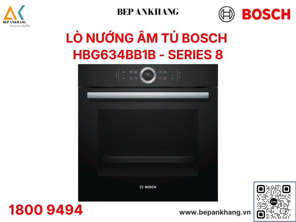 Lò nướng âm tủ Bosch  HBG634BB1B - Serie 8 - Made in Germany